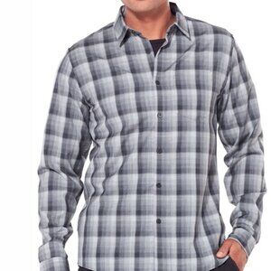 Icebreaker merino wool plaid button down shirt